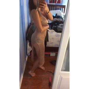 Metallic bikini cover up